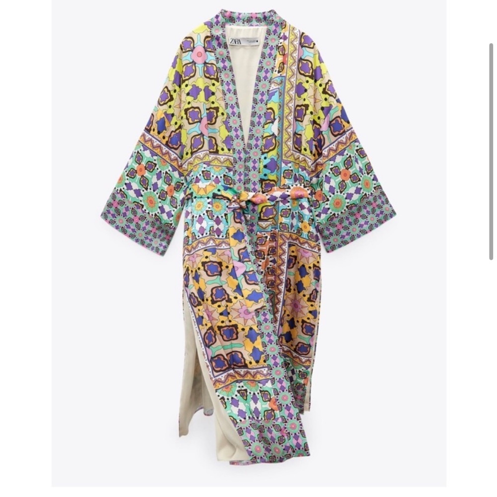 NWT - Zara Printed Kimono - XS/S - Blogger Fave - Picture 10 of 11